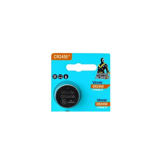 Pilha de Botão Vinnic CR2450 550mAh Pilha de Botão Vinnic CR2450 550mAh